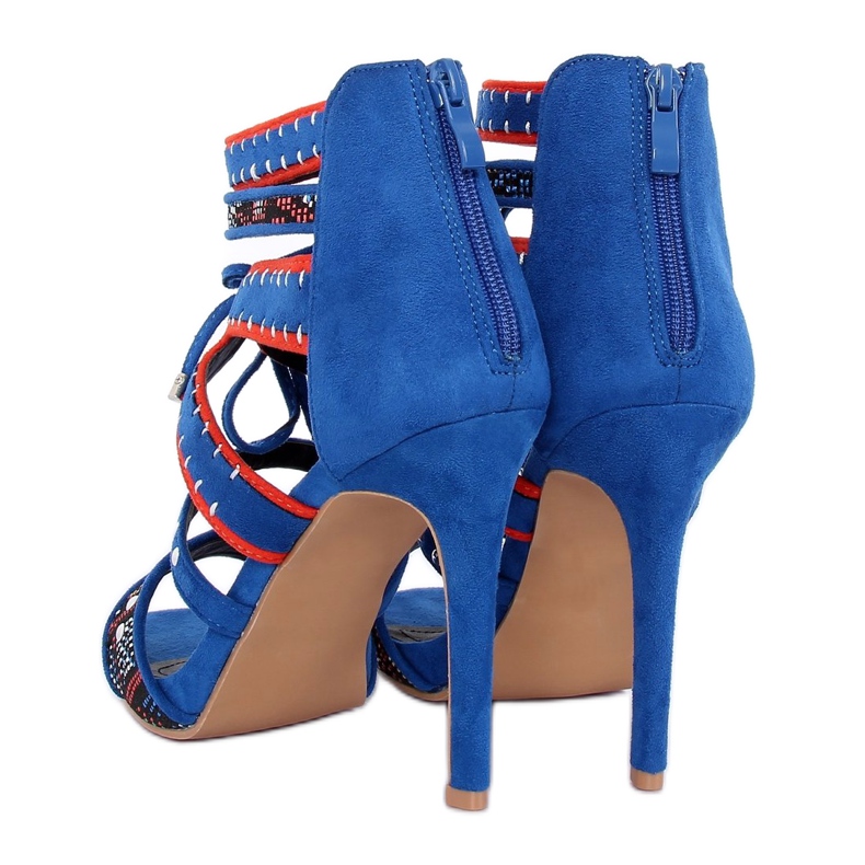 Modré gladiátorské sandály MT029 Blue modrý 1