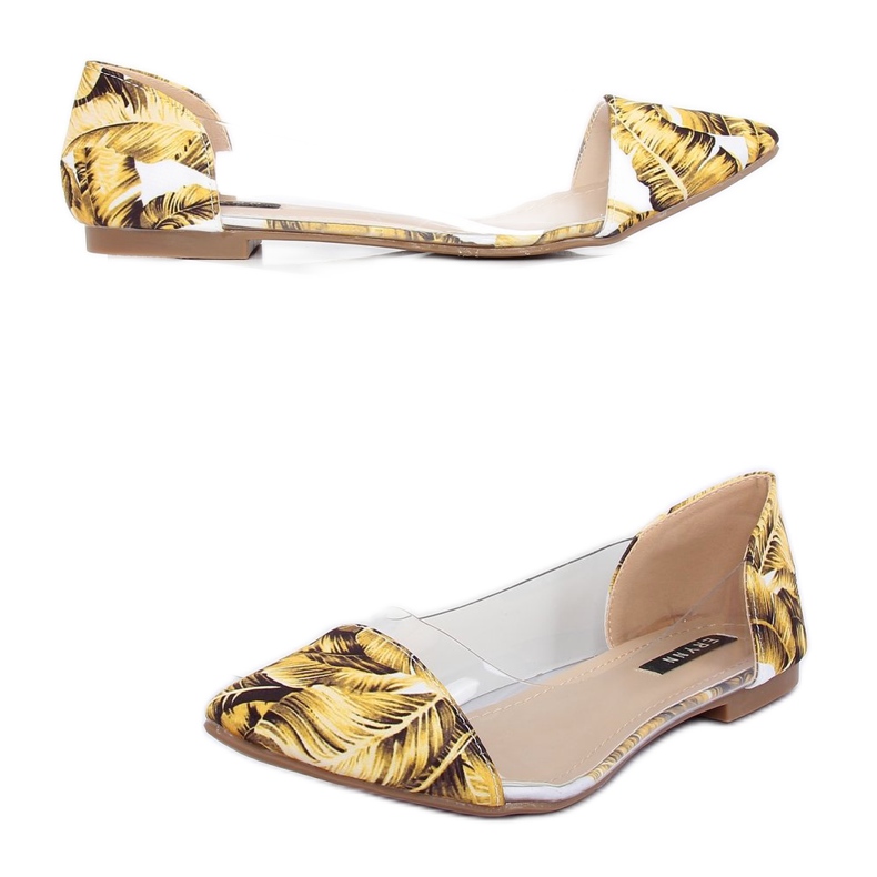 Žluté průhledné balerínky 333-60 žluté žlutá 1