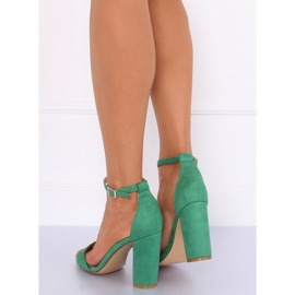 Zelené sandály na sloupku Y2385-27 Zelená zelený 2
