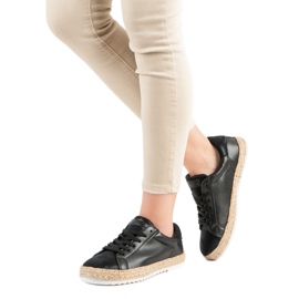 Svázané espadrilky černá 2