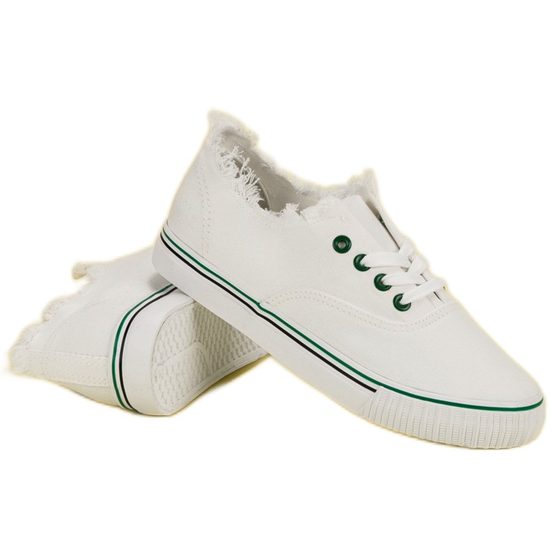 Bílé textilní tenisky bílý 1 Bílé textilní tenisky bílý 1