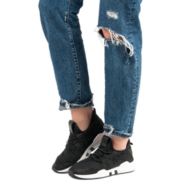 Módní sportovní obuv černý 1