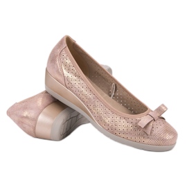 Vinceza Pohodlné klínové lodičky růžový 1 Vinceza Pohodlné klínové lodičky růžový 1