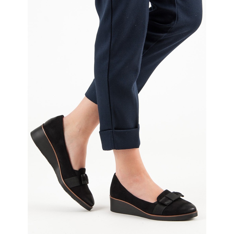 Lodičky s mašlí VINCEZA černá 2