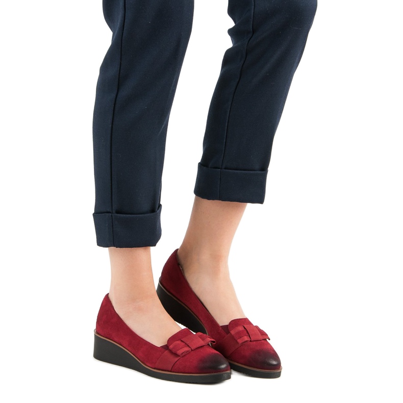 Lodičky s mašlí VINCEZA červené 1