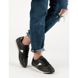 Kylie Sportovní obuv s krystaly černá 1