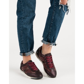 Kylie Sportovní obuv s krystaly červené 1