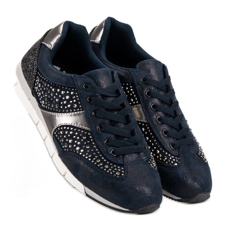 Kylie Sportovní obuv s krystaly modrý 2