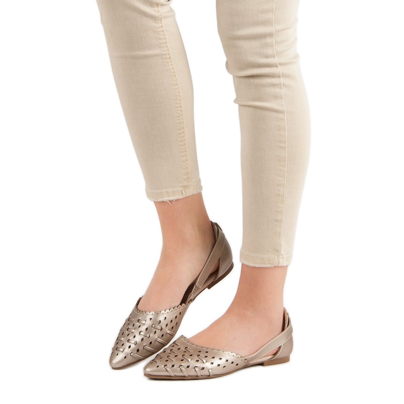 Stylové balerínky VINCEZA žlutá 2 Stylové balerínky VINCEZA žlutá 2