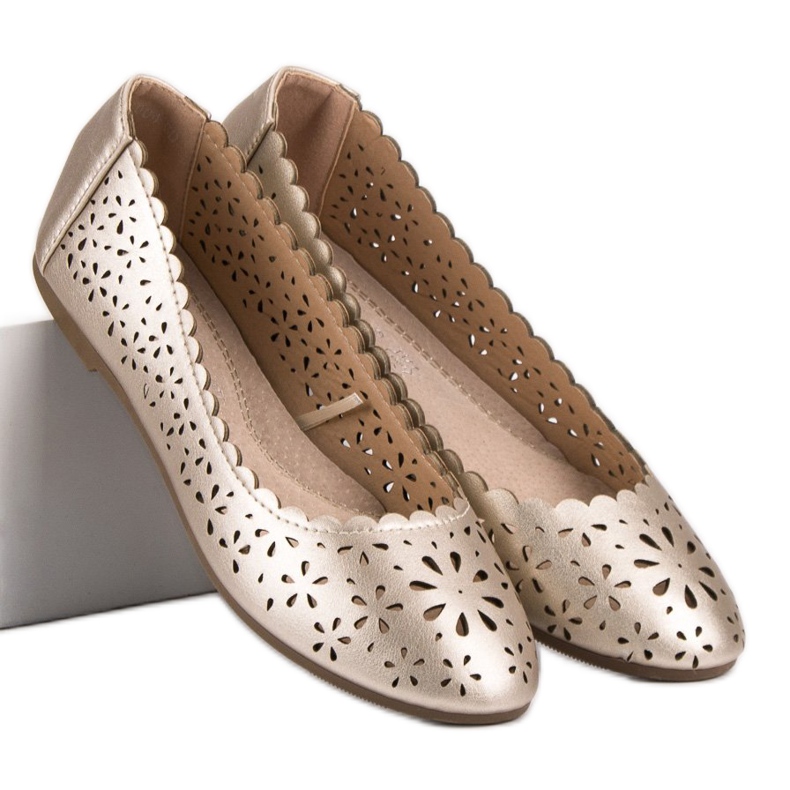 Prolamované balerínky VINCEZA žlutá 1 Prolamované balerínky VINCEZA žlutá 1