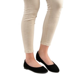 Klasické semišové balerínky VINCEZA černá 2