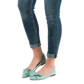 Corina Lakované balerínky s mašlí zelená 1 Corina Lakované balerínky s mašlí zelená 1