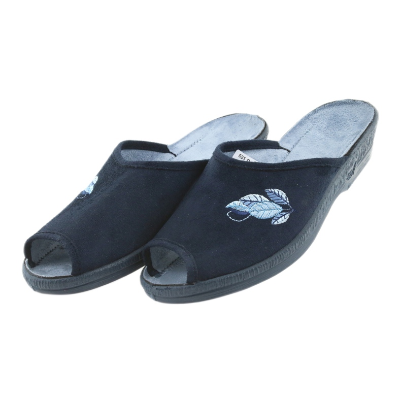 Pantofle Befado dámské boty pu 581D194 pantofle námořnická modrá 3