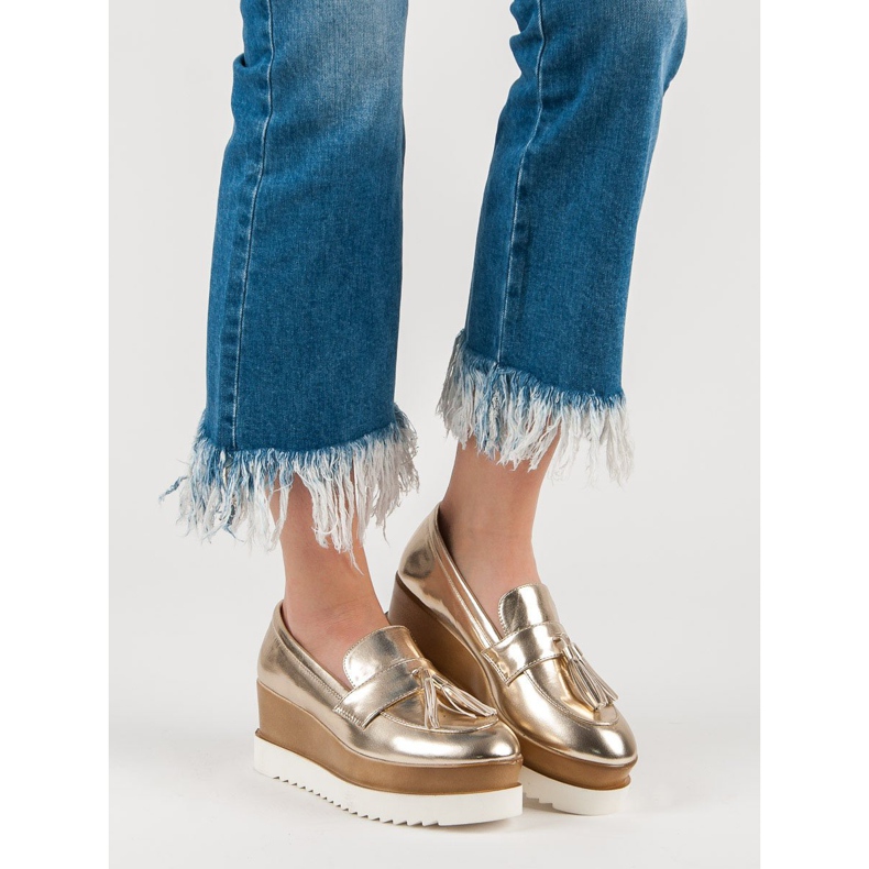 Corina Zlaté klínové mokasíny zlatý 1 Corina Zlaté klínové mokasíny zlatý 1