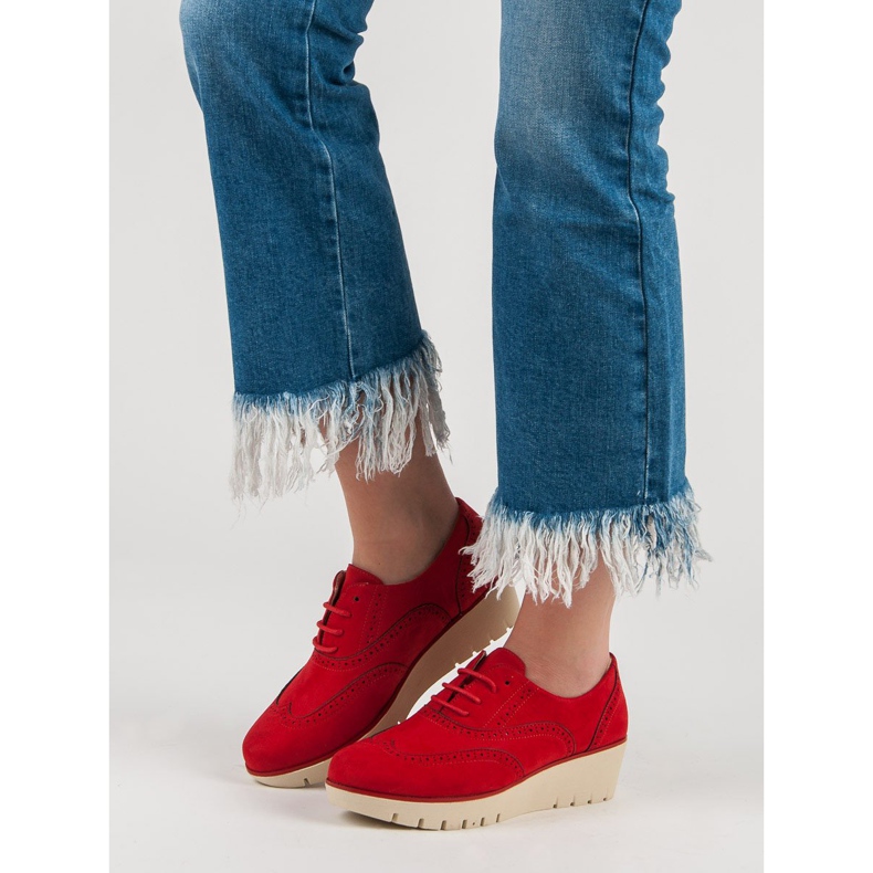 Corina Červené klínové boty 1