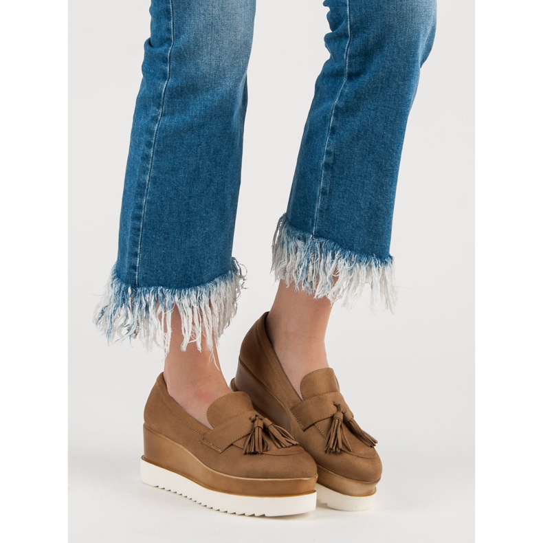 Corina Velbloudí klínové mokasíny hnědý 1