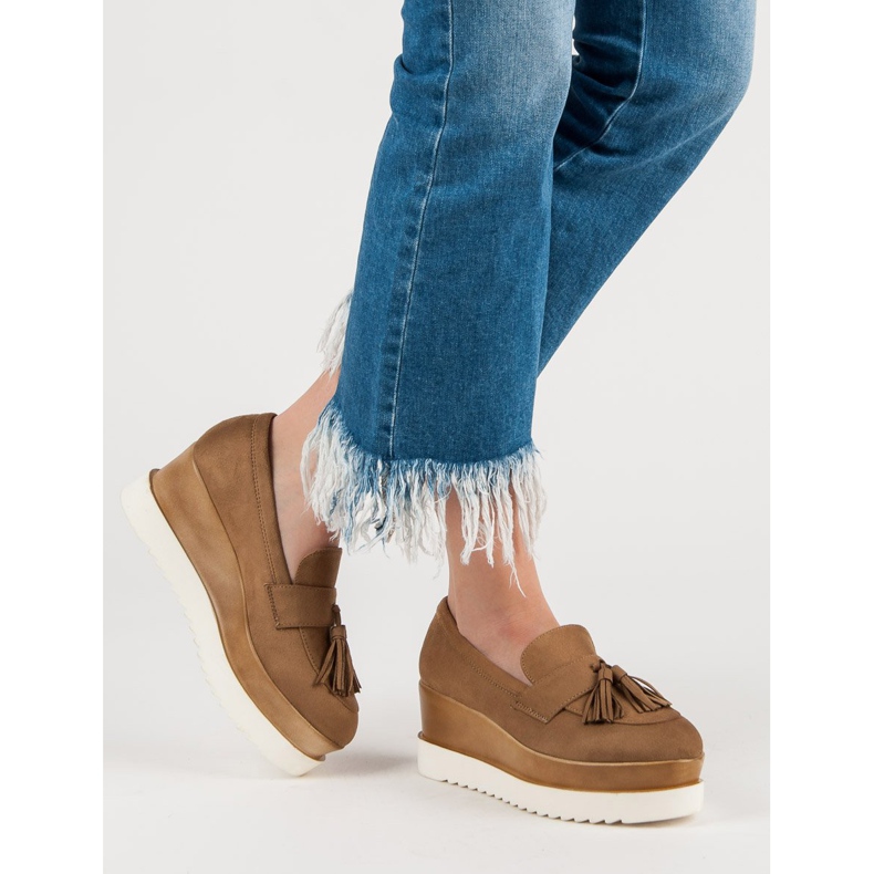 Corina Velbloudí klínové mokasíny hnědý 2
