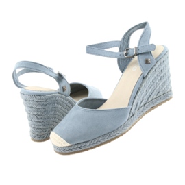 Sandály Big Star espadrilles 274A170 blue hnědý modrý 4