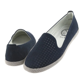 Filippo Dámské dámské balerínky espadrilky F 081 námořnická modř 4