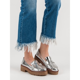 Corina Lakované mokasíny šedá 1