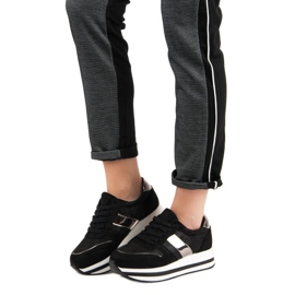 Bestelle Módní černé tenisky černý 2