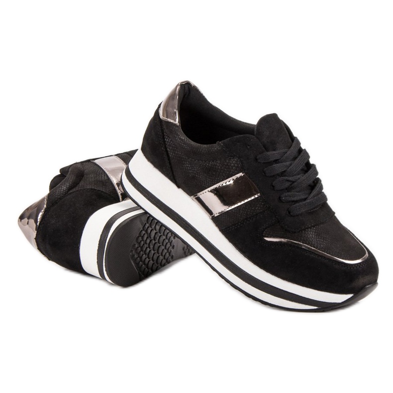 Bestelle Módní černé tenisky černý 1