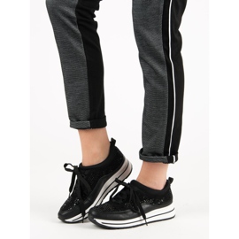 Sportovní obuv s krystaly černý 2