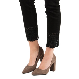 Ch. Creation Semišové Lodičky Na Sloupu hnědý 1