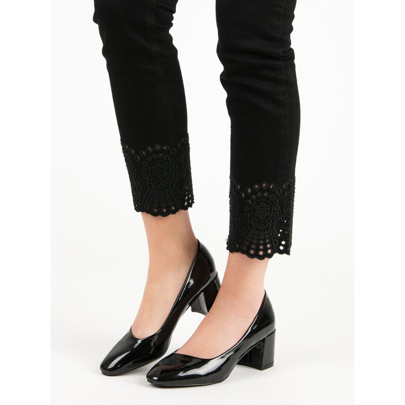 Diamantique Lakovaná čerpadla na pilíři černá 2