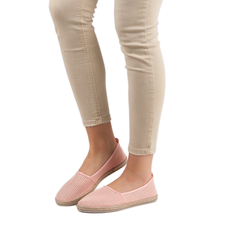 Sweet Shoes Růžové světlé espadrilky růžový 1 Sweet Shoes Růžové světlé espadrilky růžový 1