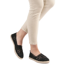 Sweet Shoes Krajkové černé espadrilky černý 1
