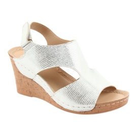 Filippo Stříbrné klínové sandály 785 bílý šedá 1 Filippo Stříbrné klínové sandály 785 bílý šedá 1