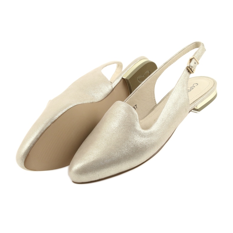 Zlaté dámské boty Caprice Lordsy 29400 zlatý 4