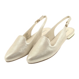 Zlaté dámské boty Caprice Lordsy 29400 zlatý 3