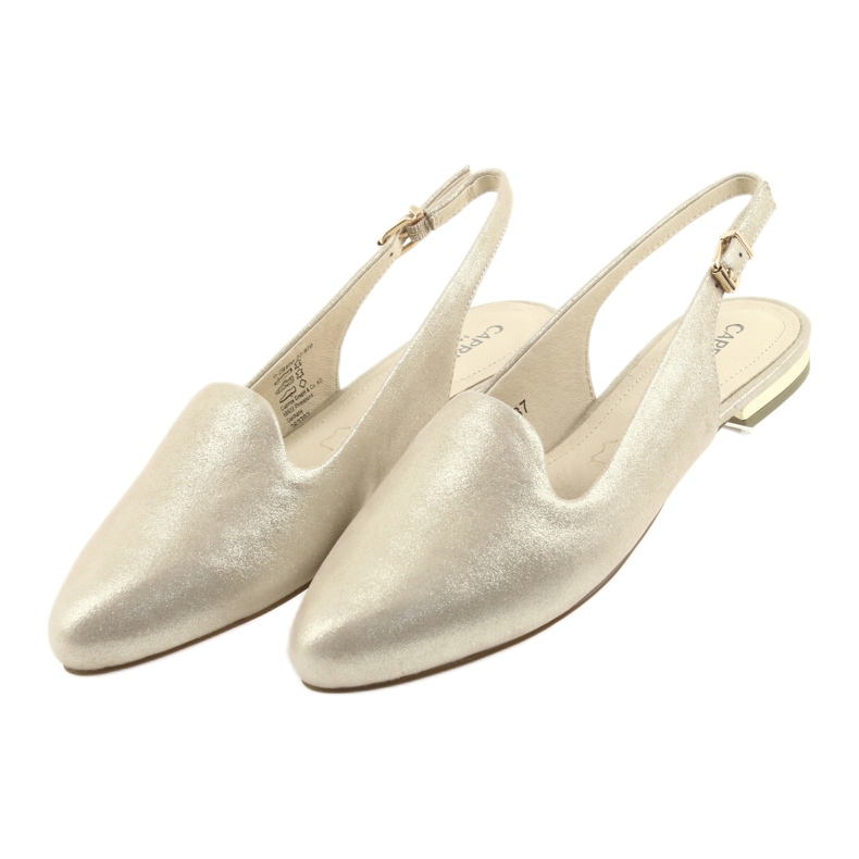 Zlaté dámské boty Caprice Lordsy 29400 zlatý 3