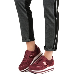 Bestelle Módní vínové tenisky vícebarevný červené 2 Bestelle Módní vínové tenisky vícebarevný červené 2