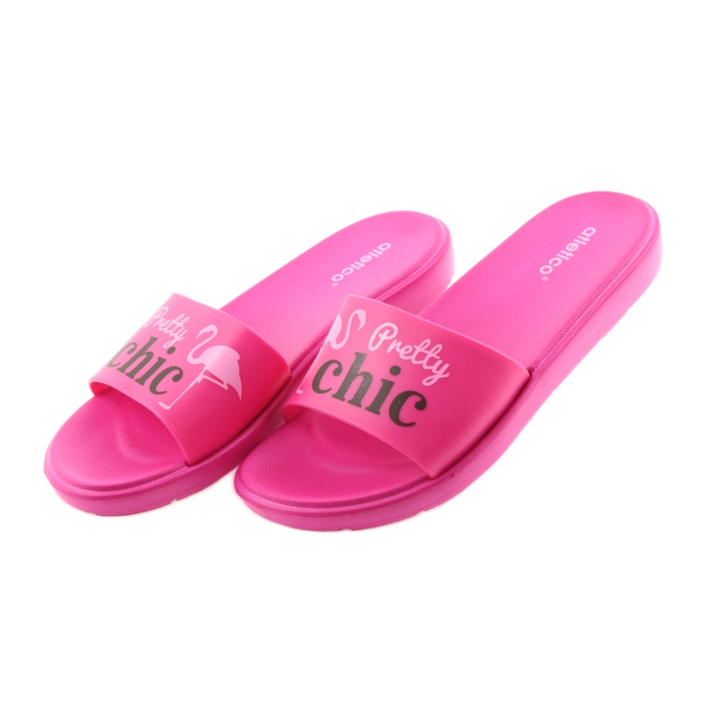 Dámské pantofle Flamingos Atletico černá růžový 4