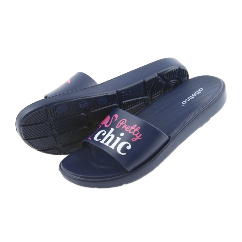 Dámské pantofle Flamingos Atletico bílý růžový námořnická modrá 5