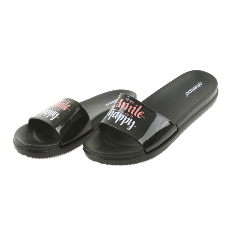 Dámské černé pantofle Happy Atletico černá 4