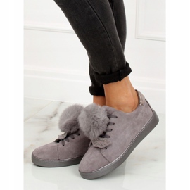 Šedé dámské tenisky 68-95 Grey šedá 1