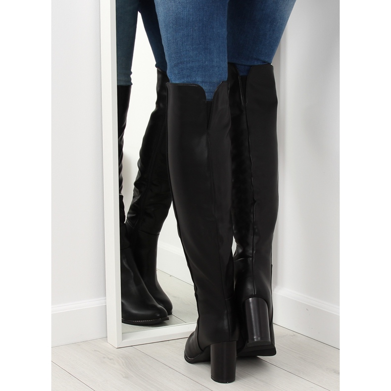 Černé vysoké podpatky 9206 Černá II-GAT 1