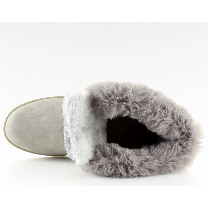 Izolované šedé dřevěné boty BL137P Grey II-GAT šedá 2