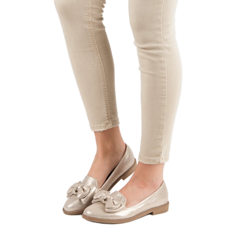 Forever Folie Zlatá baletka s mašlí zlatý 2