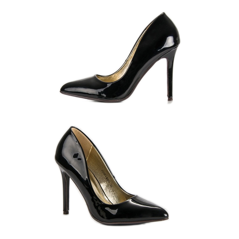 Sweet Shoes Lakované černé kolíky černá 1