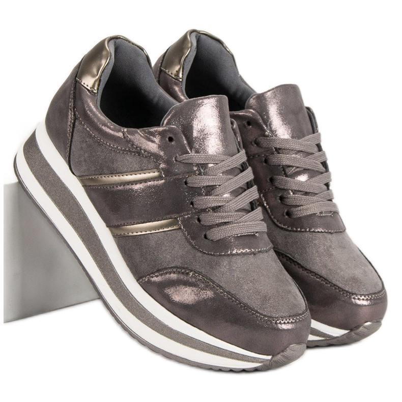 Bestelle Šedé sportovní boty šedá 2