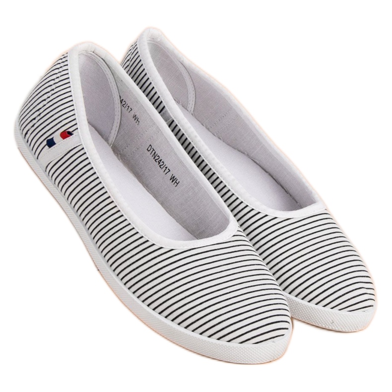 McKey Textilní baletka s pruhy bílý černá 1