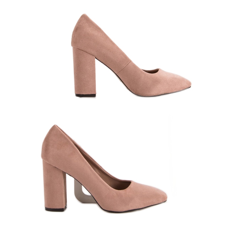 Sweet Shoes Semišové Lodičky Na Sloupu růžový 2