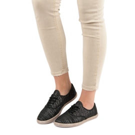 Sweet Shoes Šněrovací espadrilky černý 2