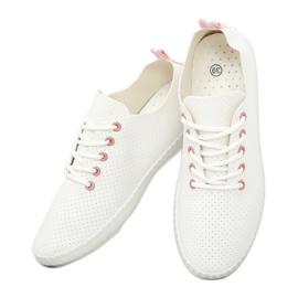 Dámské bílé a růžové tenisky BO-1 Pink bílý 2