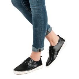 Filippo Černé kožené boty černý 2